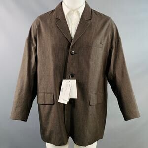 VISVIM Size M Ammons Pinstripe Wool Linen Cotton Notch Lapel Sport Coat